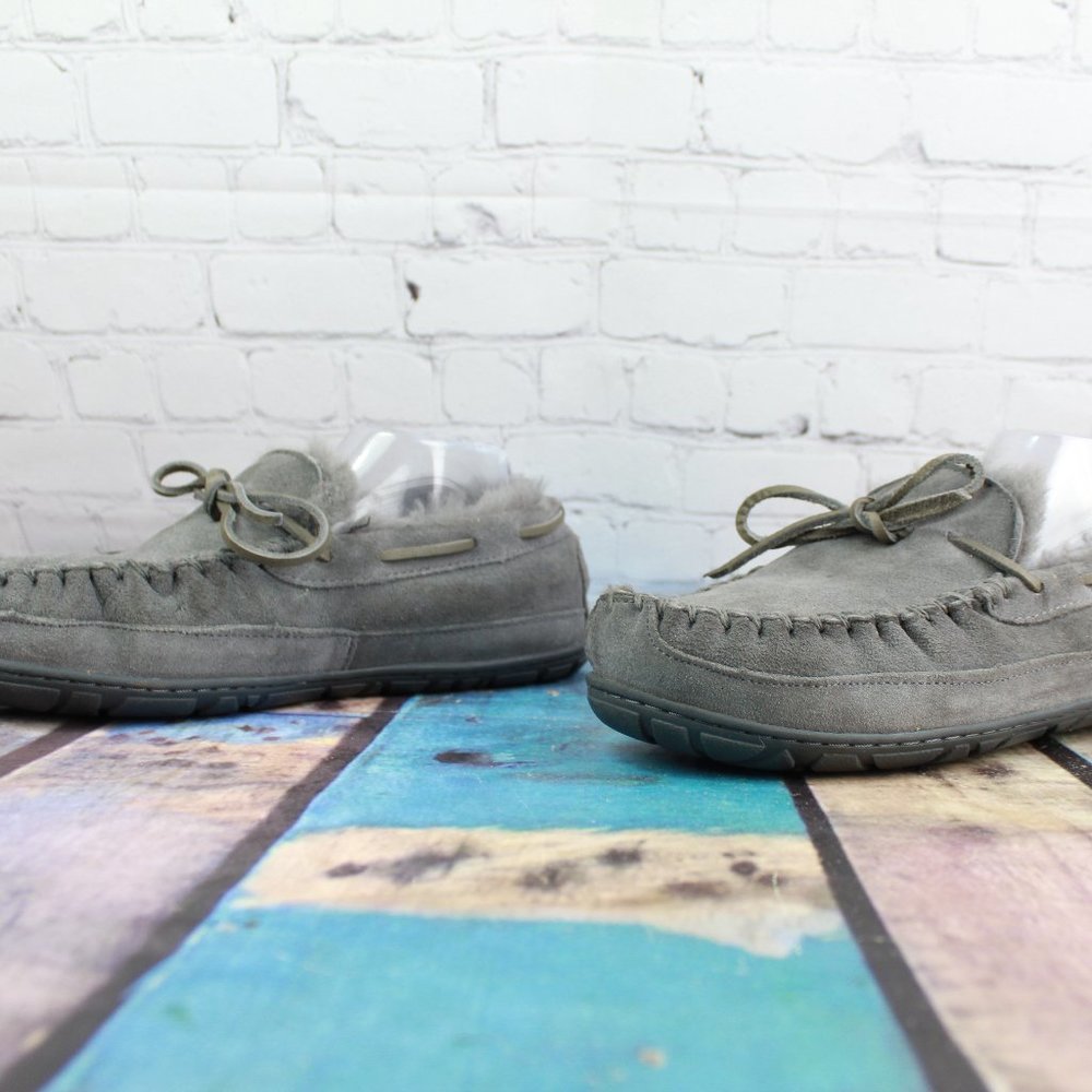 LL BEAN Shearling Lined Mocs Slippers Size 10 M - Picture 2 of 9